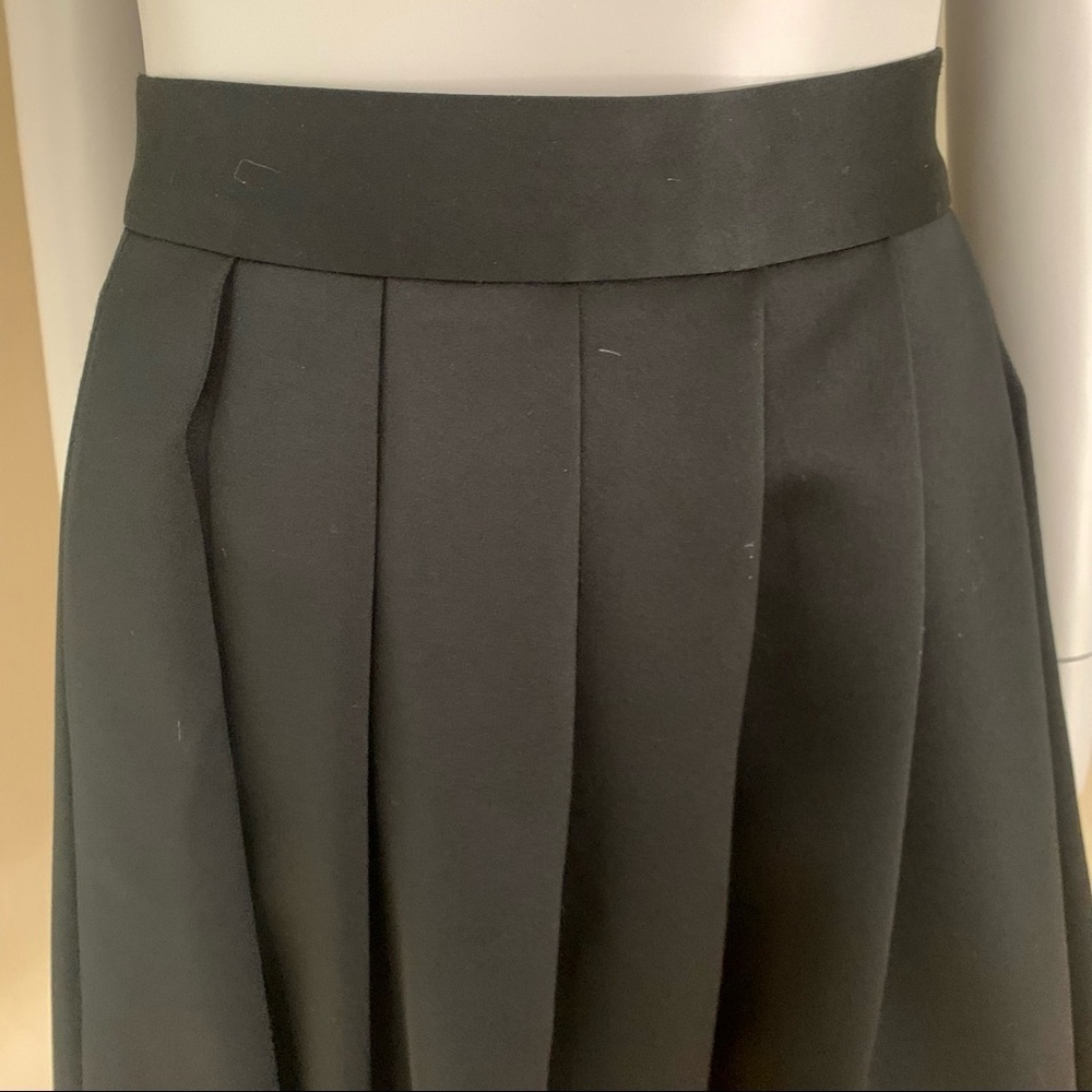 OLEG CASSINI Vintage Neiman Marcus Black Tie Black Satin Pleated Evening Skirt 6 - Picture 5 of 15